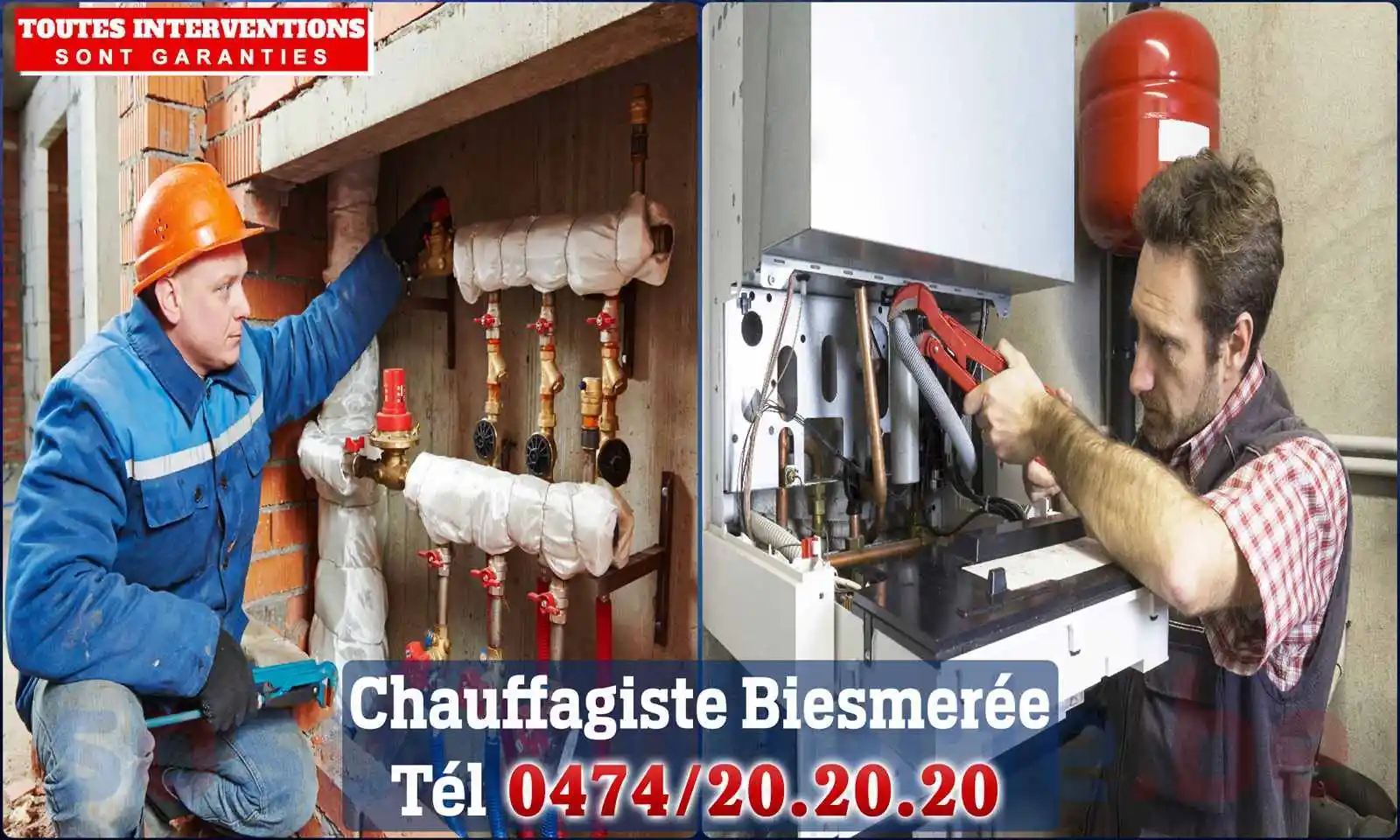 Chauffagiste agréé à Biesmerée 5640