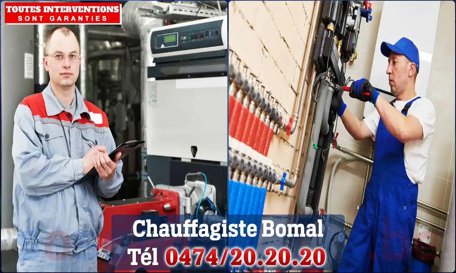 Chauffagiste agréé à Bomal 1367