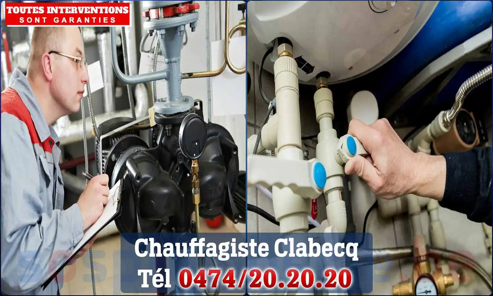 Chauffagiste agréé à Clabecq 1480