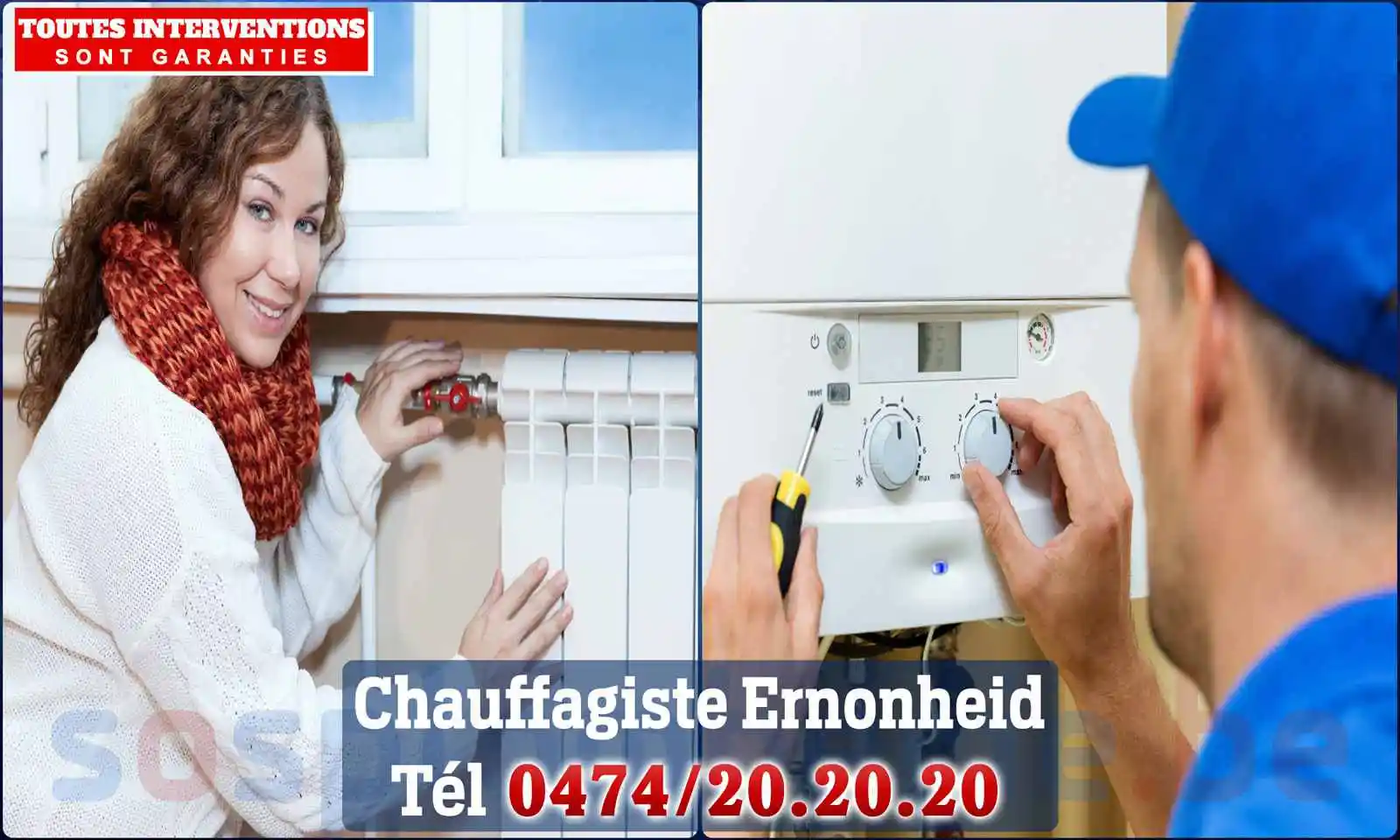 Chauffagiste agréé à Ernonheid 4920