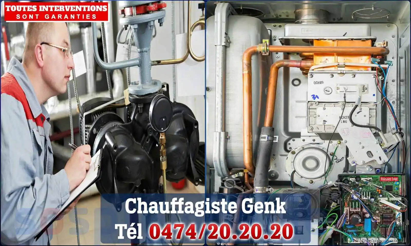 Chauffagiste agréé à Genk 3600