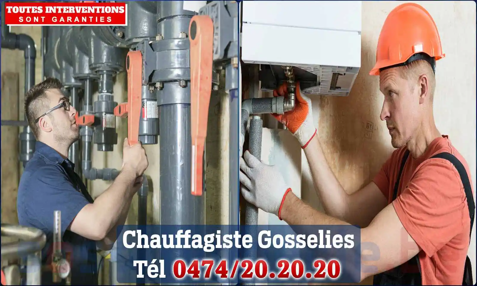 Chauffagiste agréé à Gosselies 6041