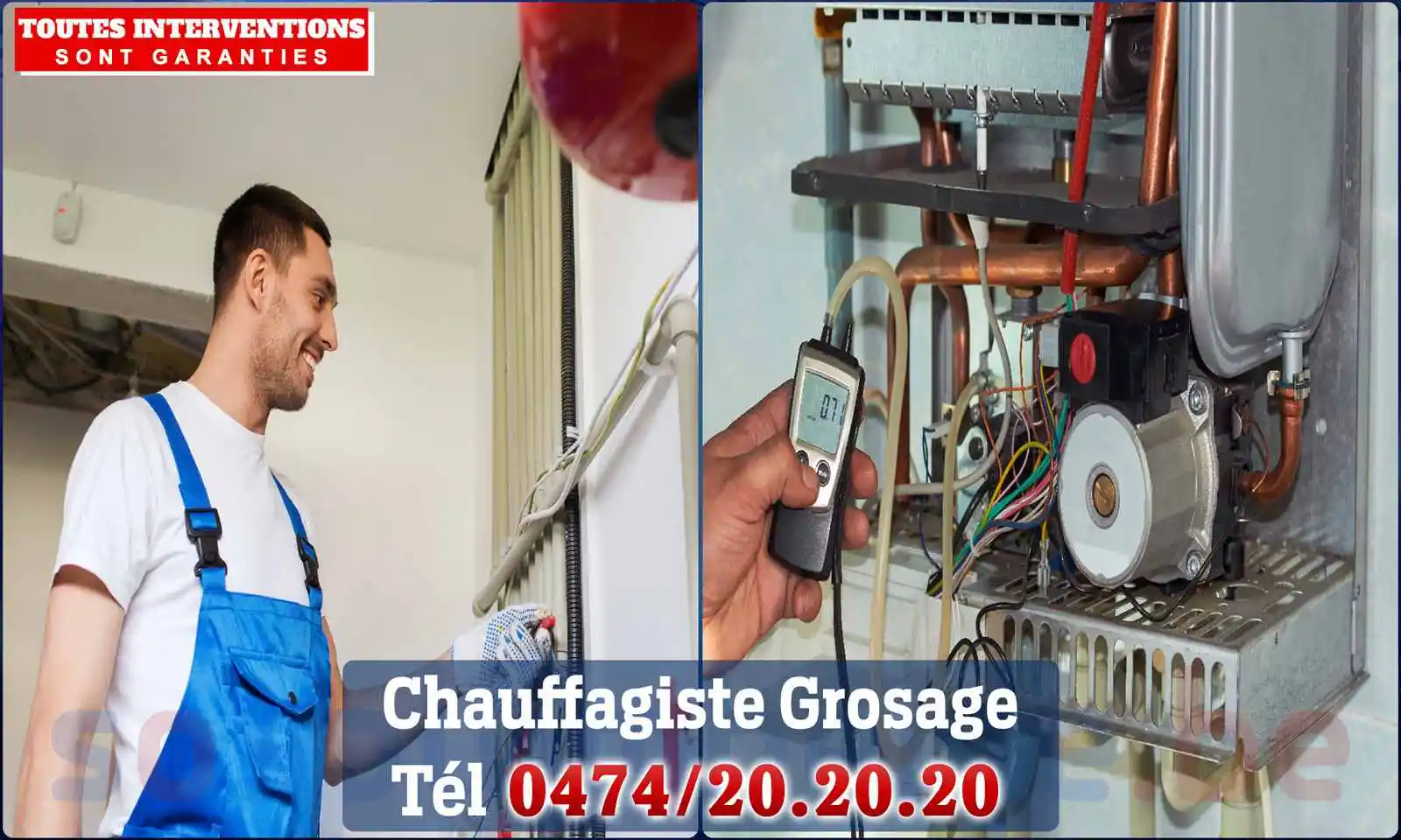 Chauffagiste agréé à Grosage 7950