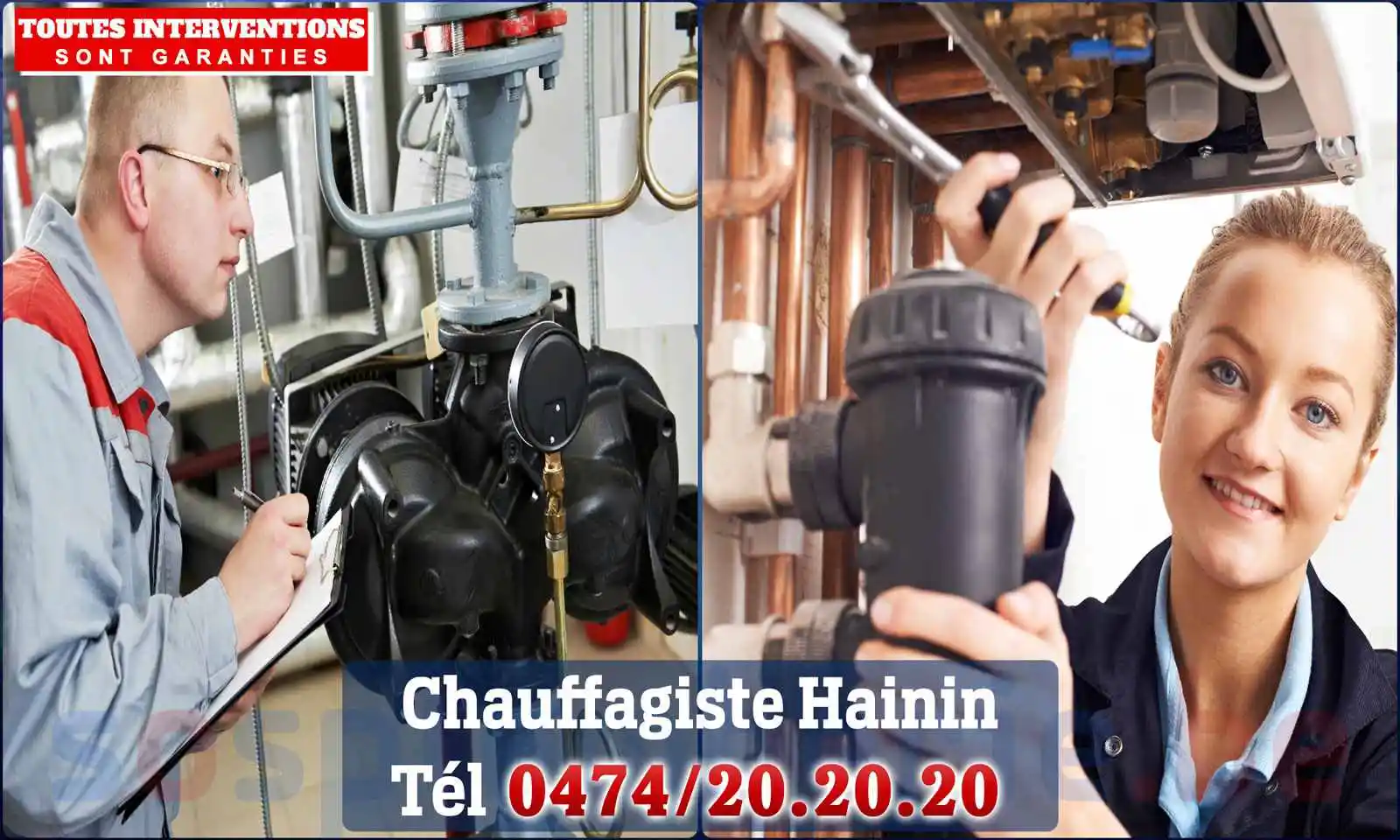 Chauffagiste agréé à Hainin 7350