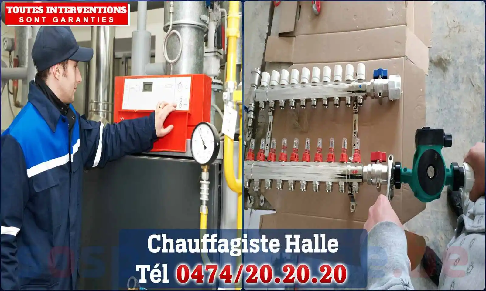 Chauffagiste agréé à Halle 1500