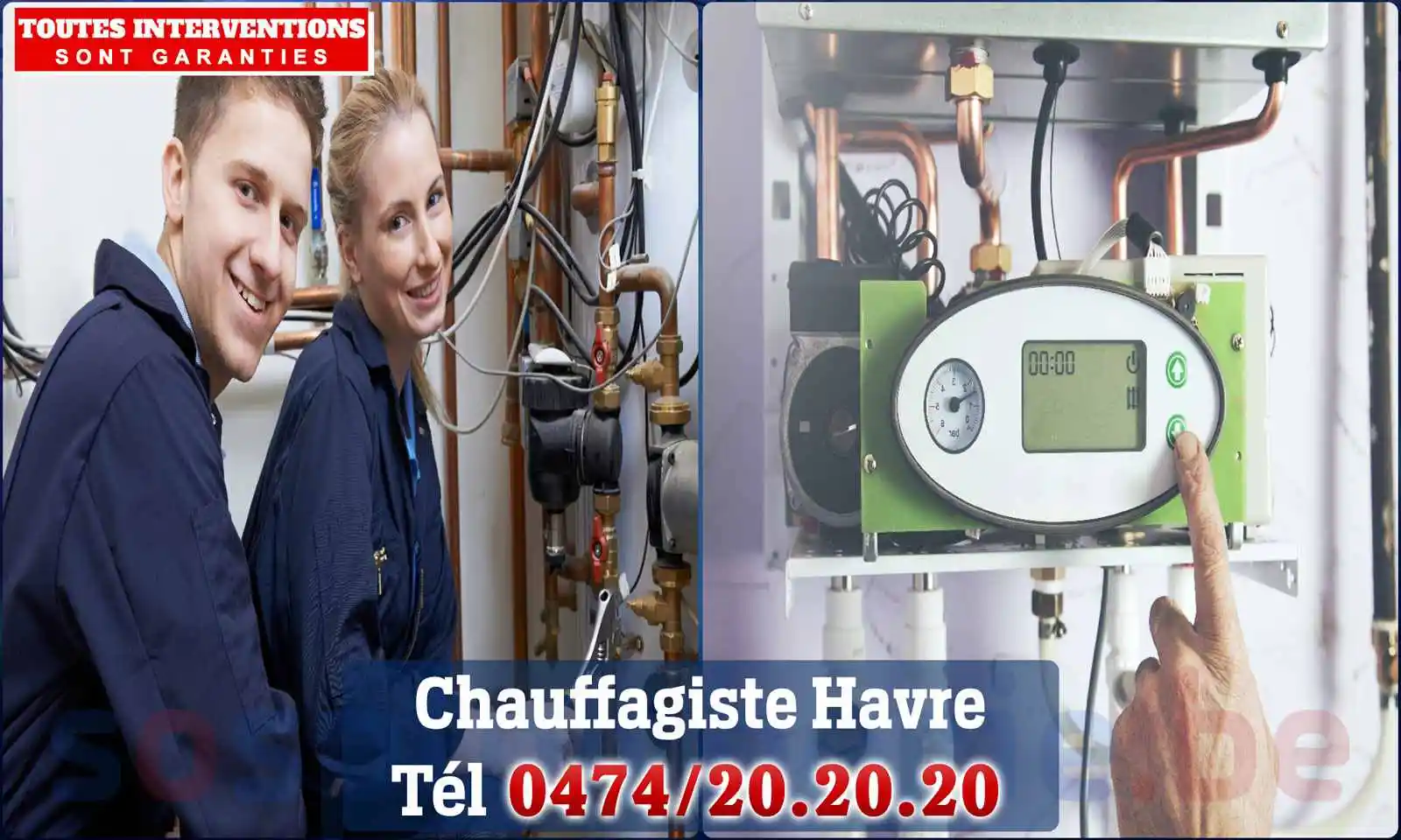 Chauffagiste agréé à Havré 7021