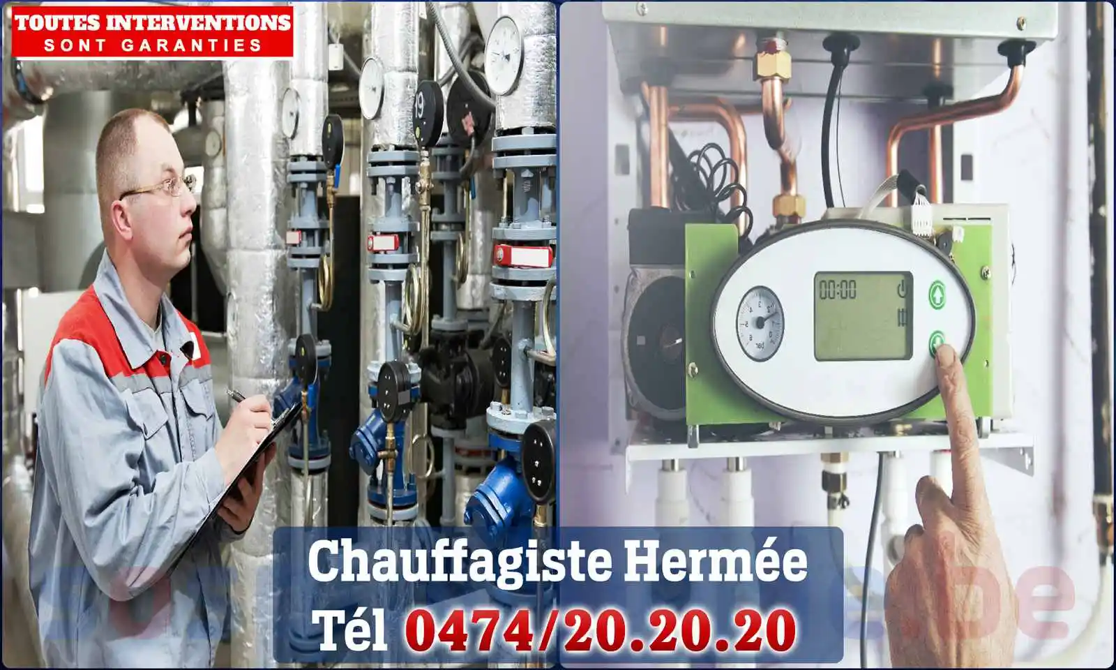 Chauffagiste agréé à Hermée 4680