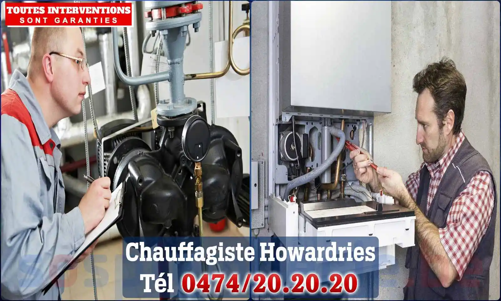Chauffagiste agréé à Howardries 7624