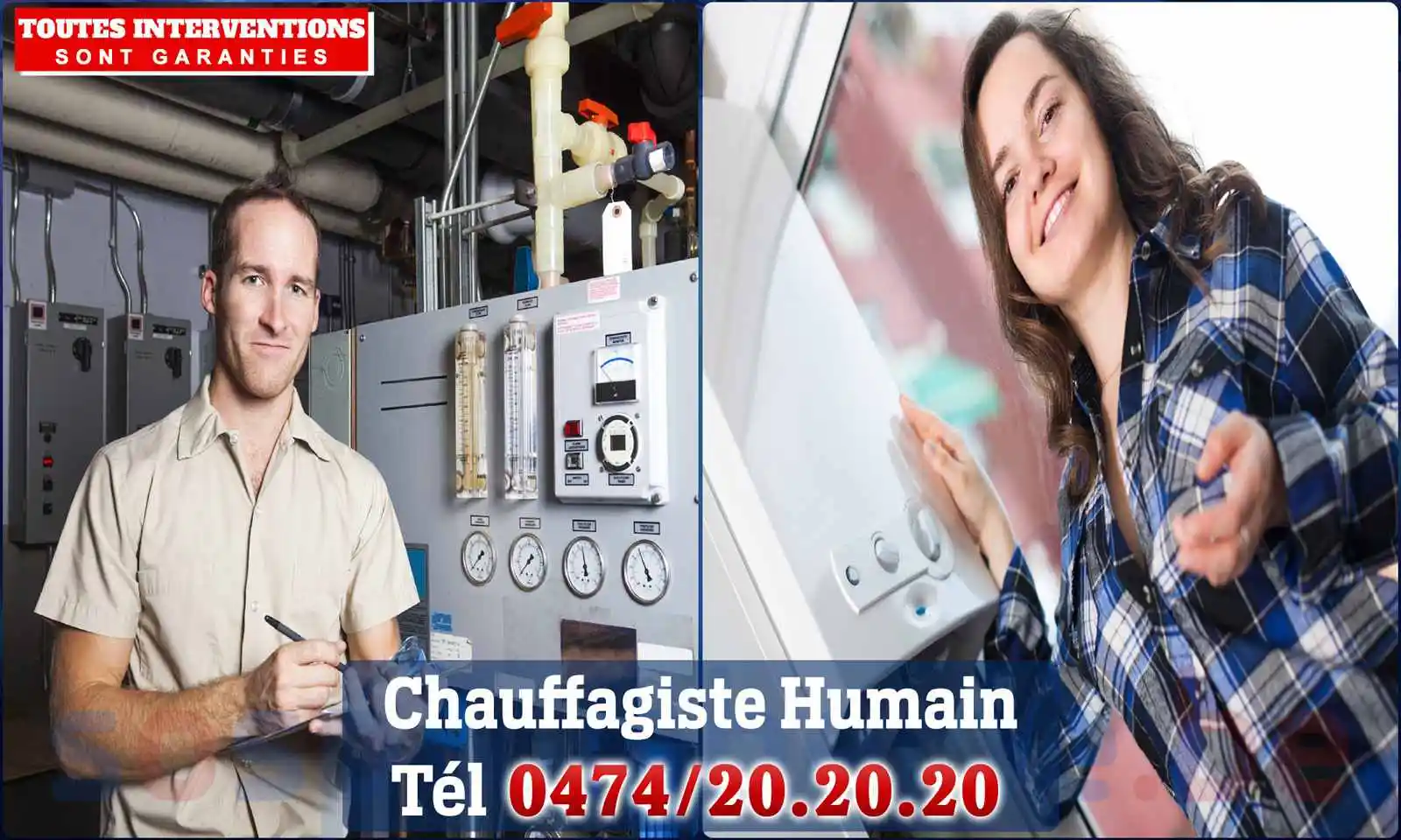 Chauffagiste agréé à Humain 6900