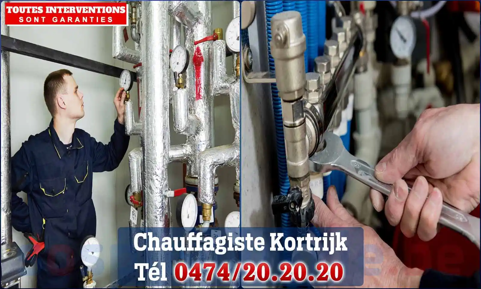 Chauffagiste agréé à Kortrijk 8500