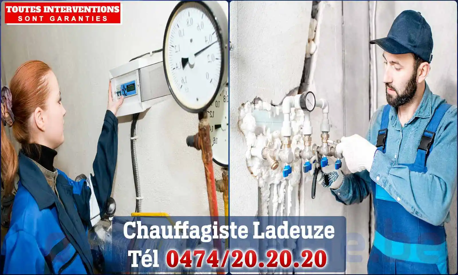 Chauffagiste agréé à Ladeuze 7950