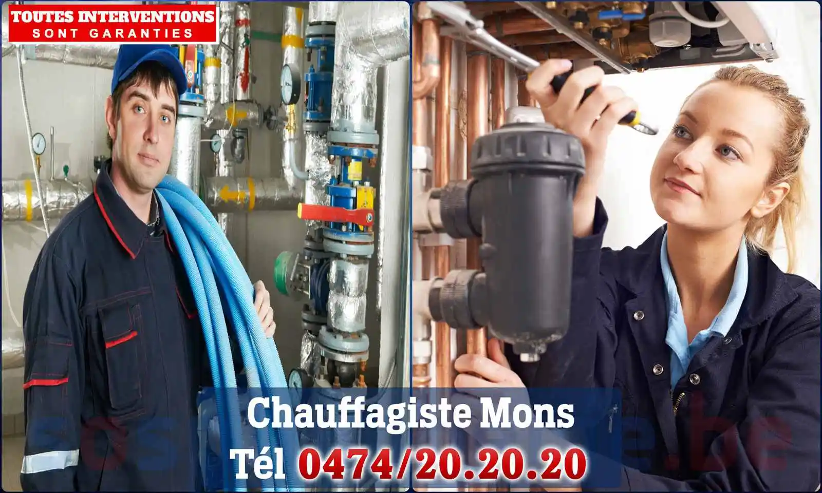 Chauffagiste agréé à Mons (Bergen) 7000