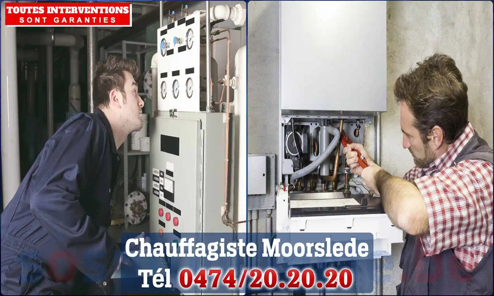 Chauffagiste agréé à Moorslede 8890