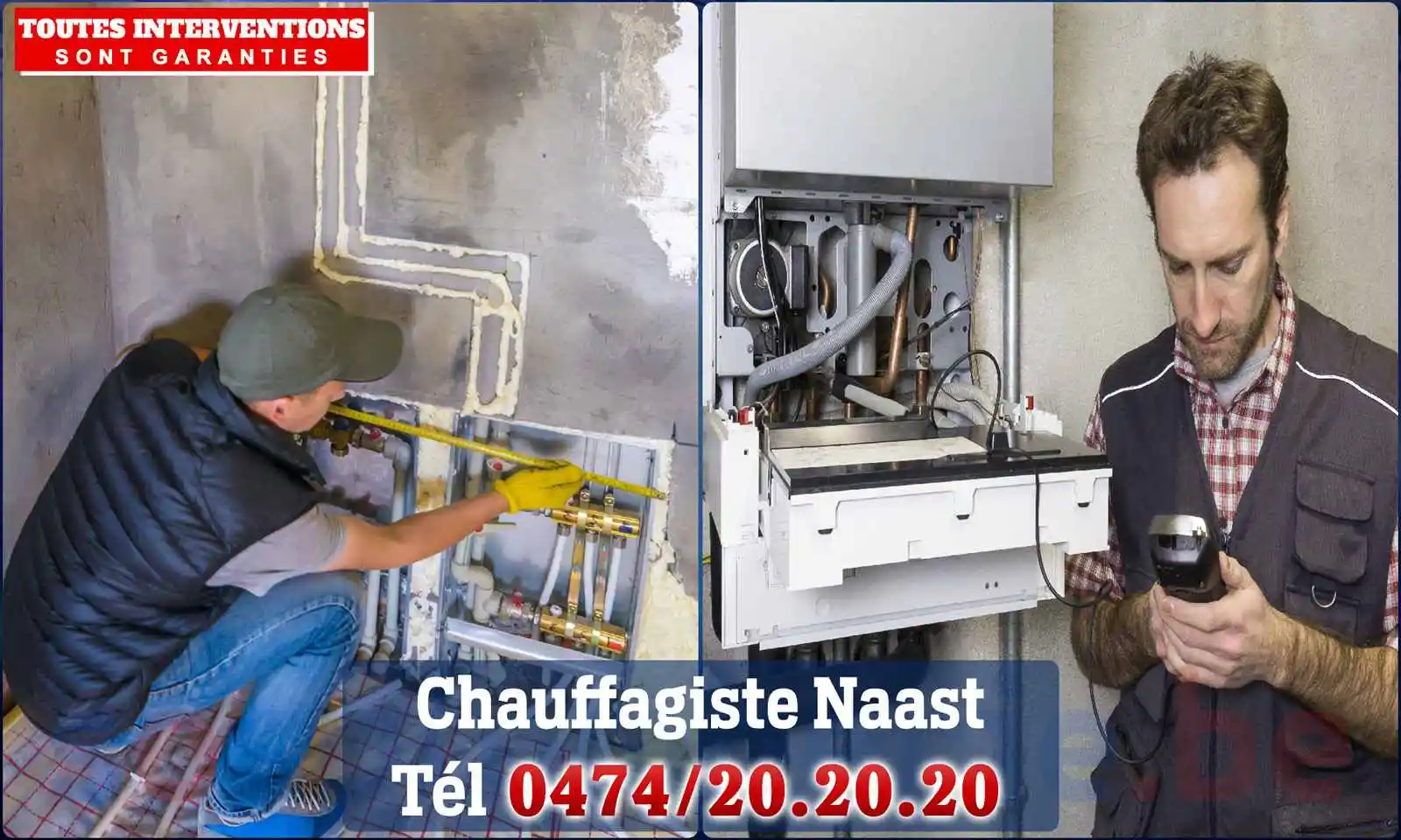 Chauffagiste agréé à Naast 7062