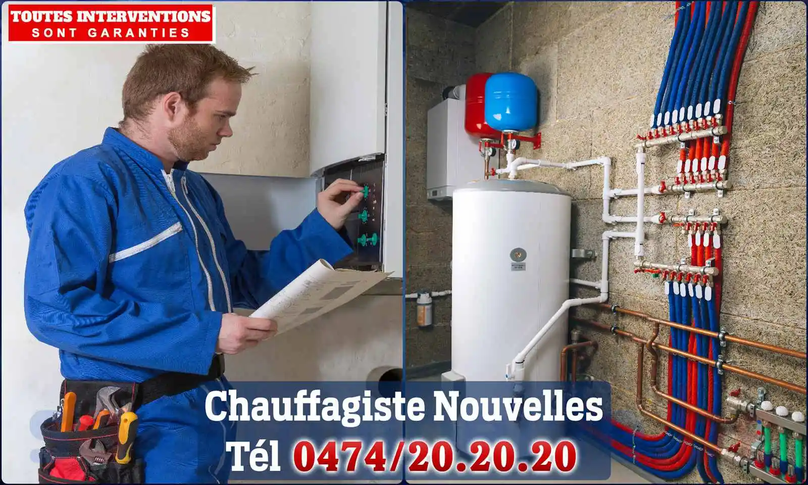 Chauffagiste agréé à Nouvelles 7022