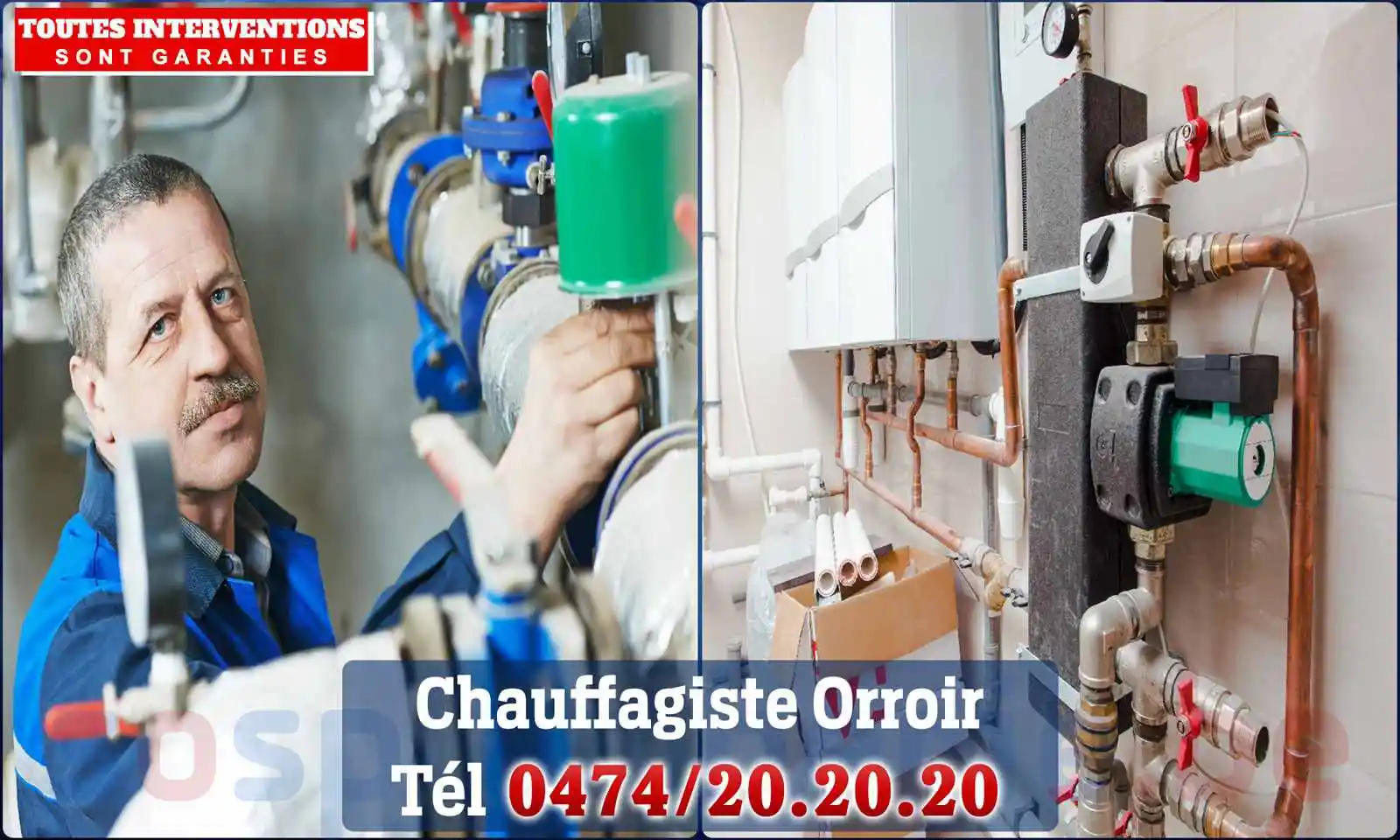 Chauffagiste agréé à Orroir 7750