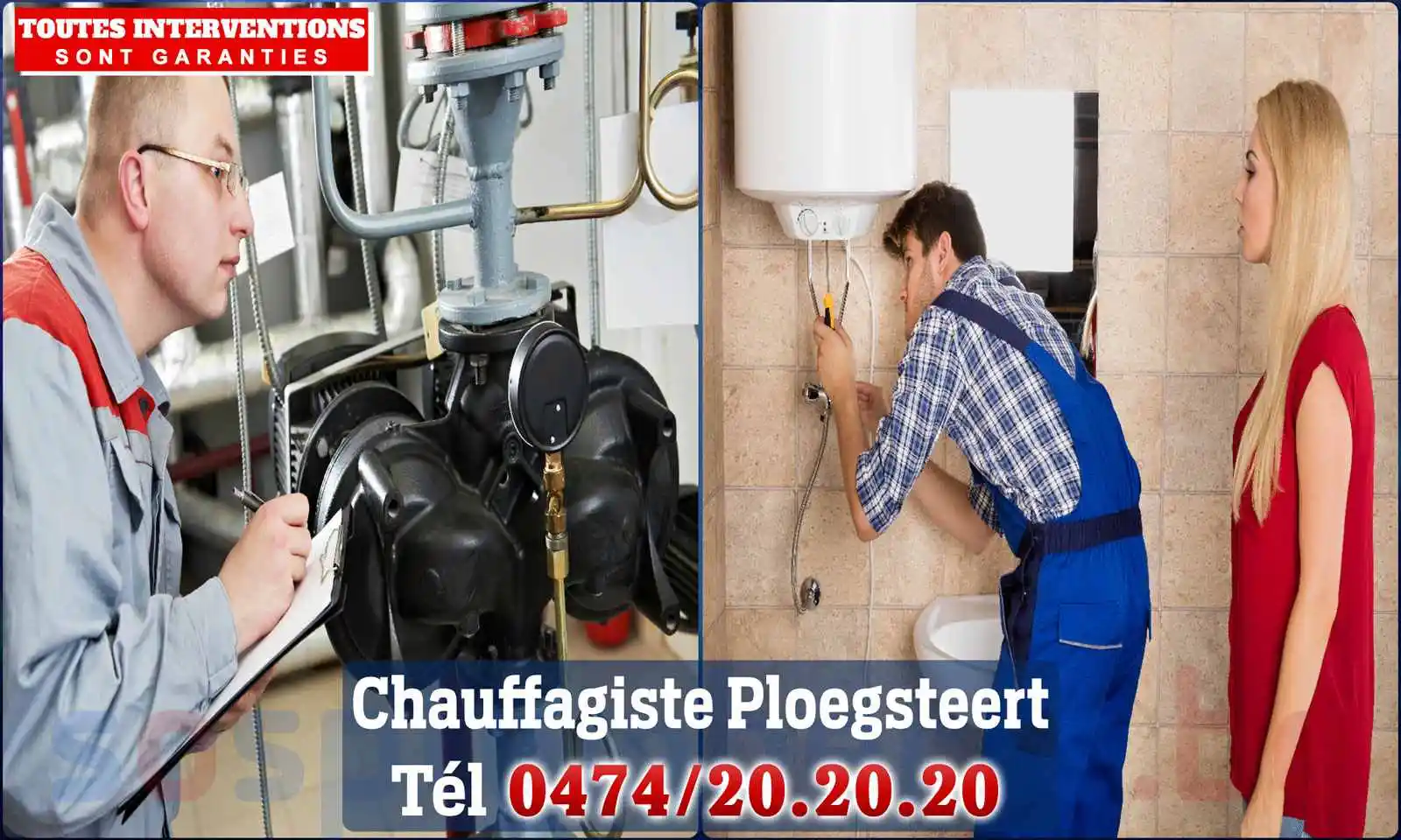 Chauffagiste agréé à Ploegsteert 7782