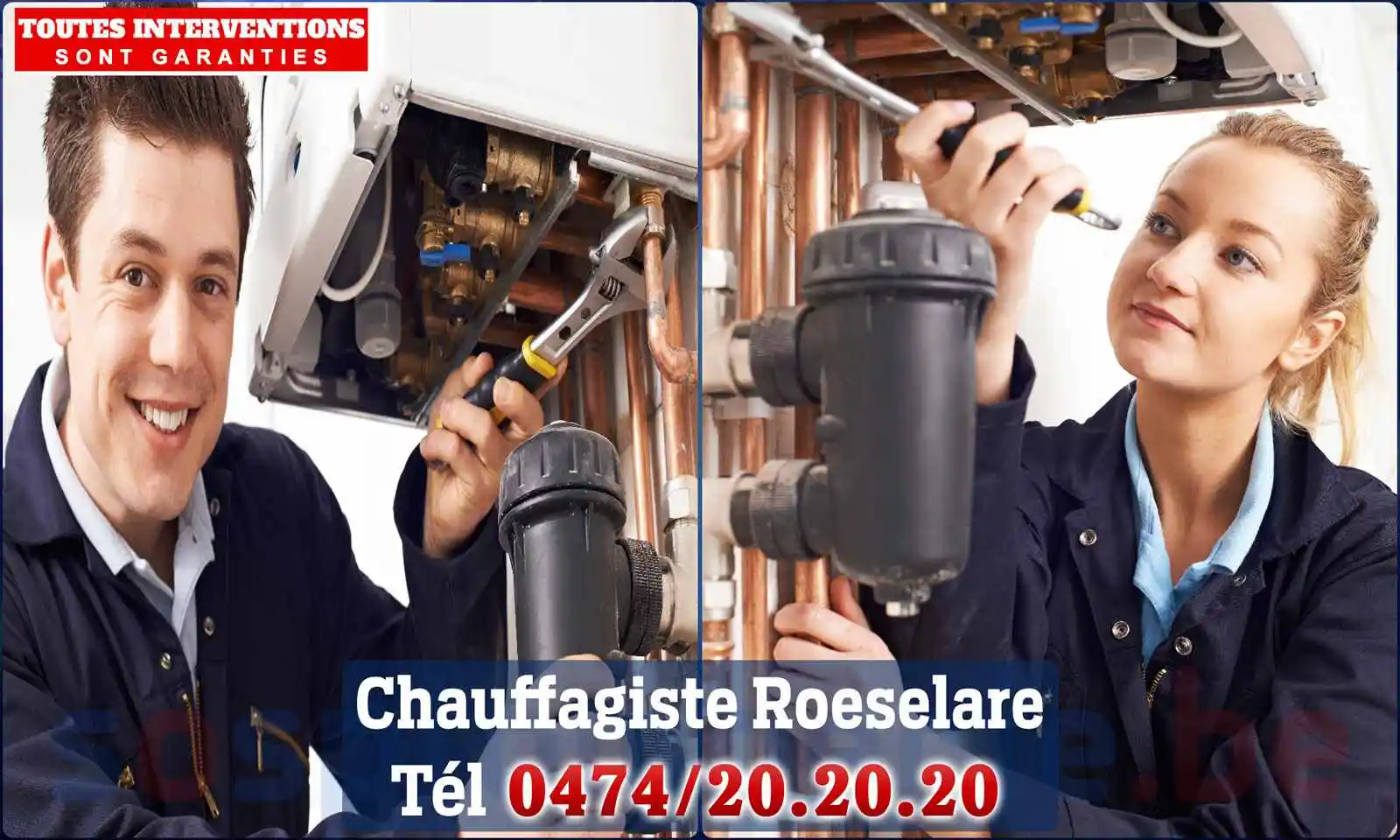Chauffagiste agréé à Roeselare 8800