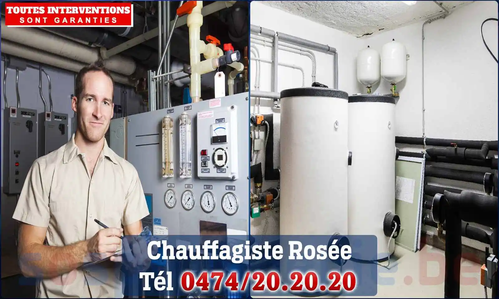 Chauffagiste agréé à Rosée 5620