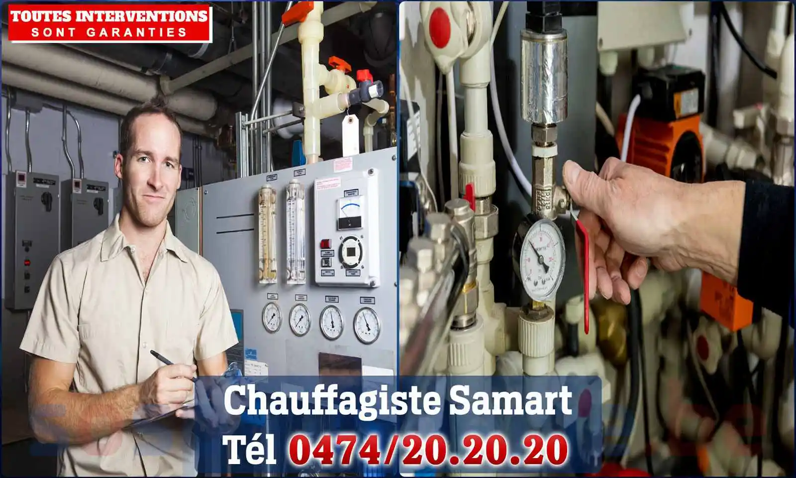 Chauffagiste agréé à Samart 5600