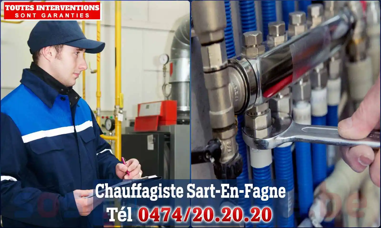 Chauffagiste agréé à Sart-en-Fagne 5600
