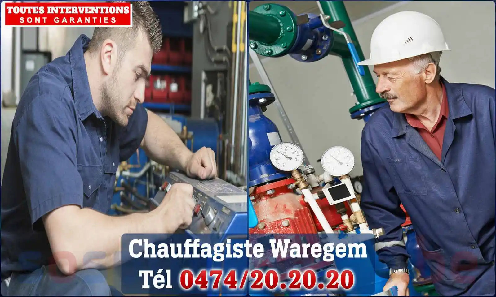 Chauffagiste agréé à Waregem 8790