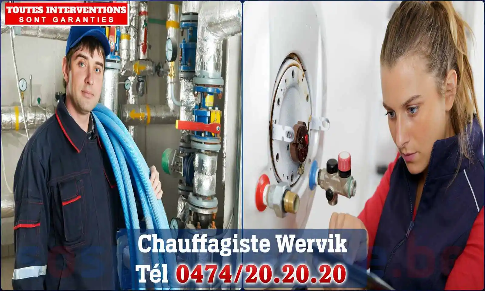 Chauffagiste agréé à Wervik 8940