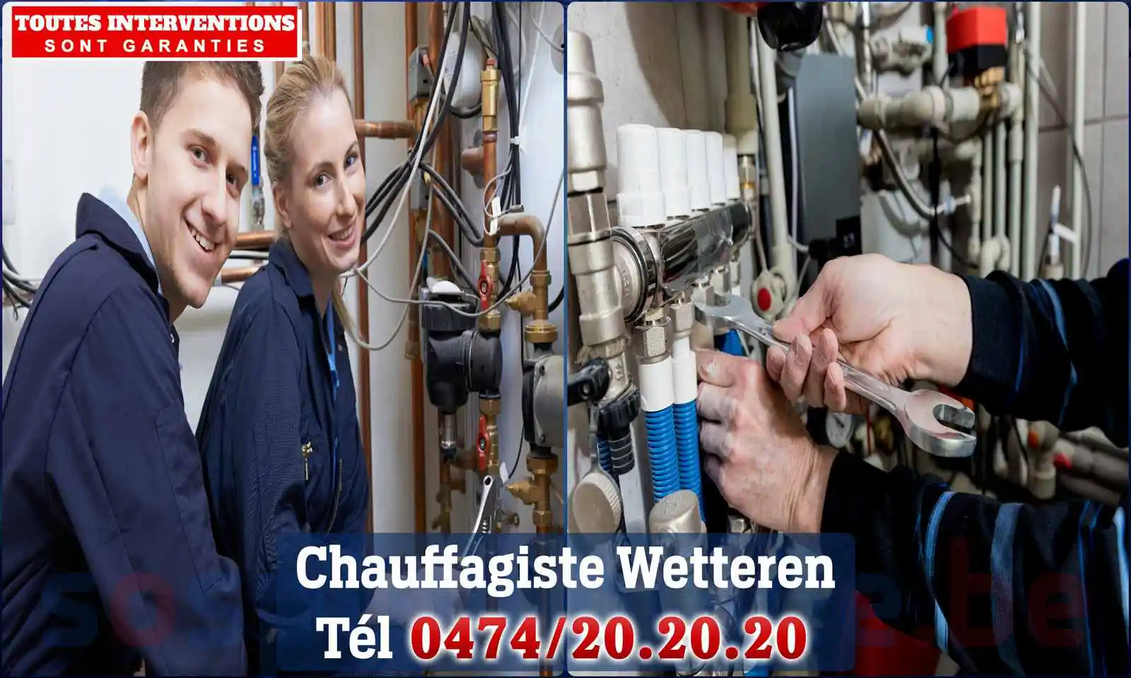 Chauffagiste agréé à Wetteren 9230
