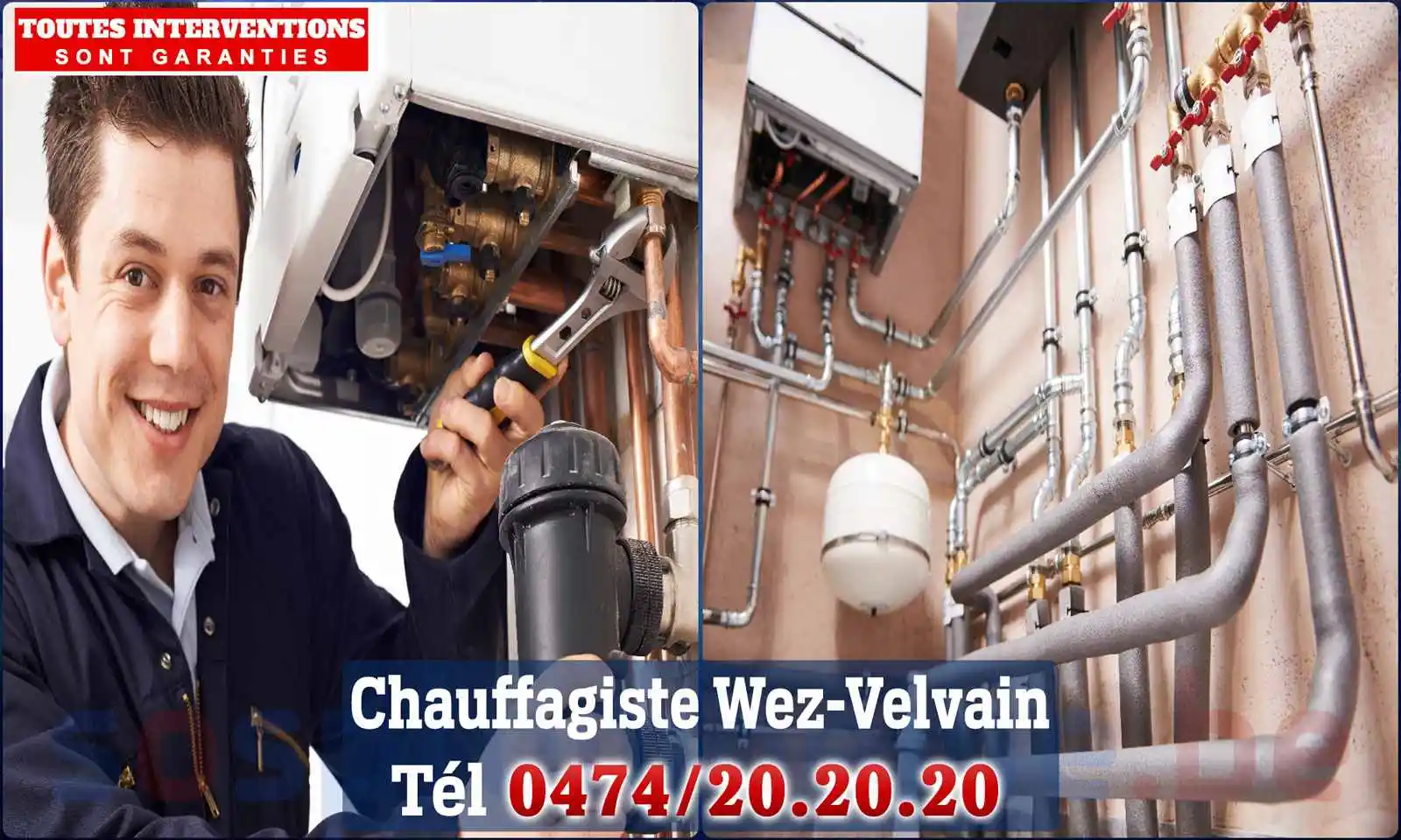 Chauffagiste agréé à Wez-Velvain 7620