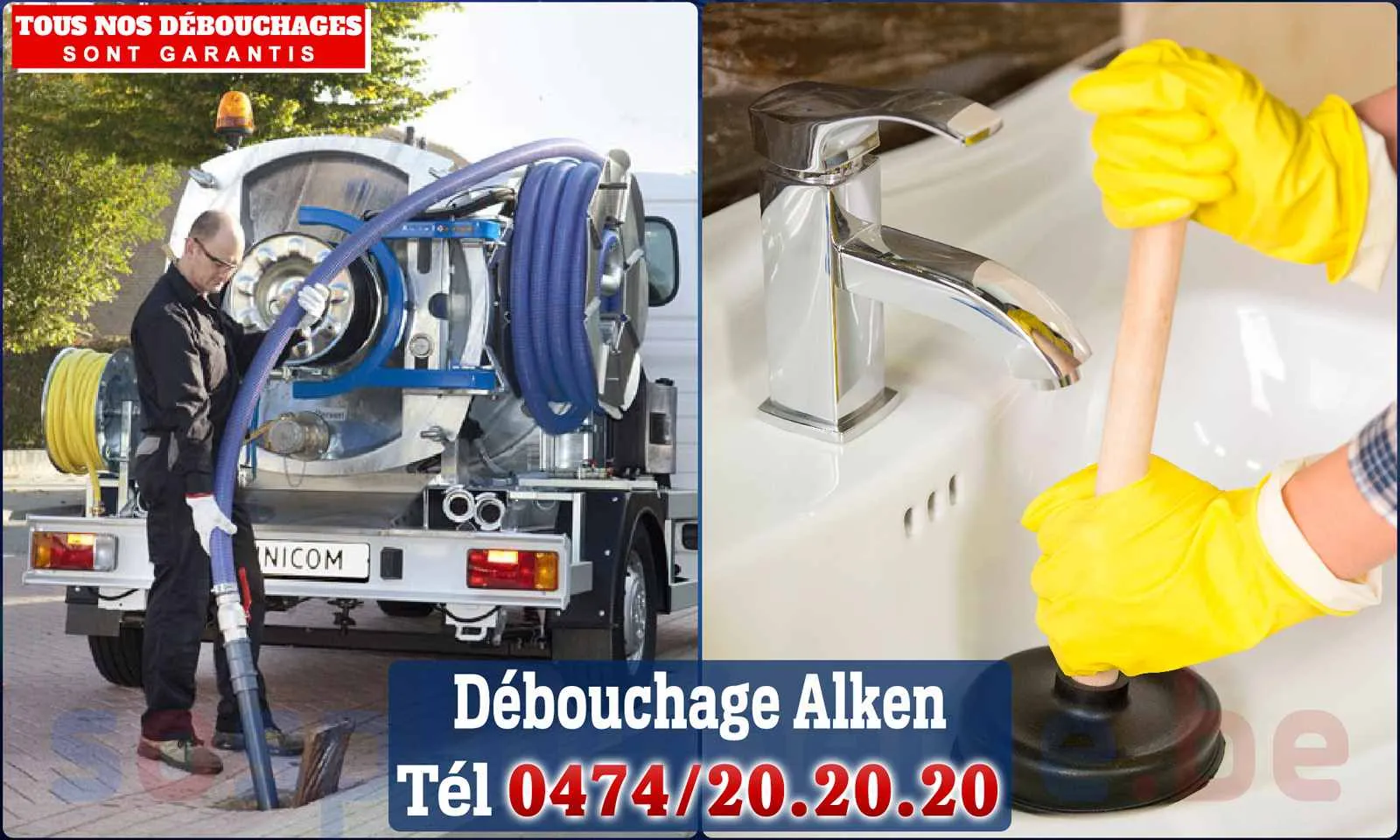 Débouchage canalisation Alken - SOS Plomberie