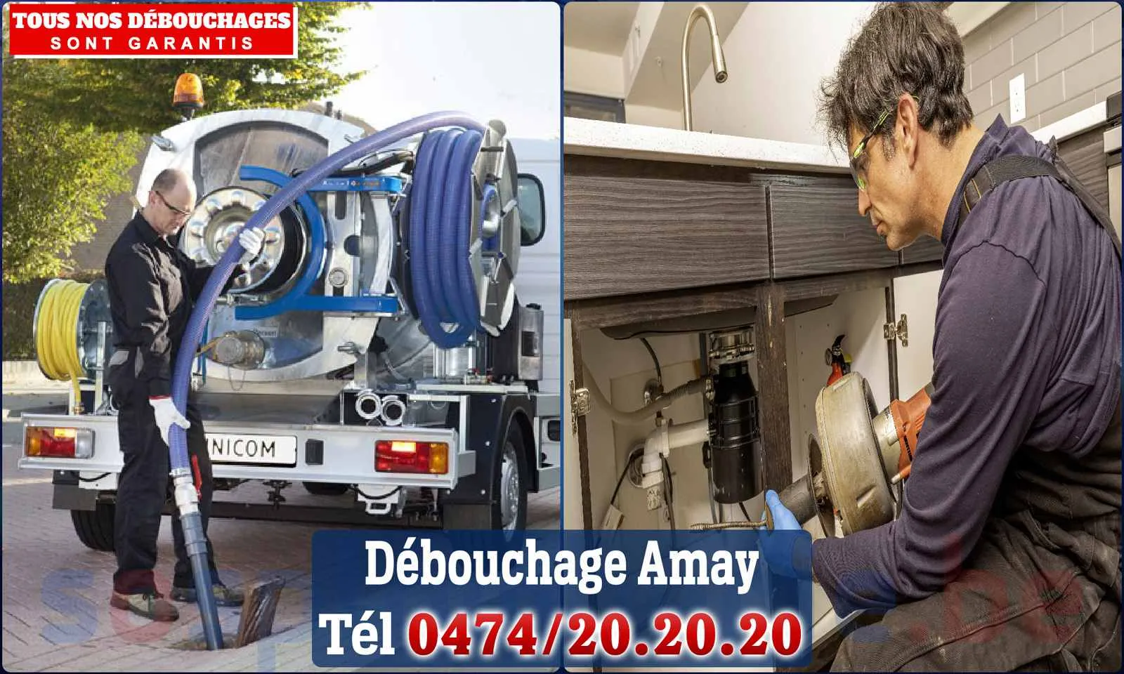 Débouchage canalisation Amay - SOS Plomberie