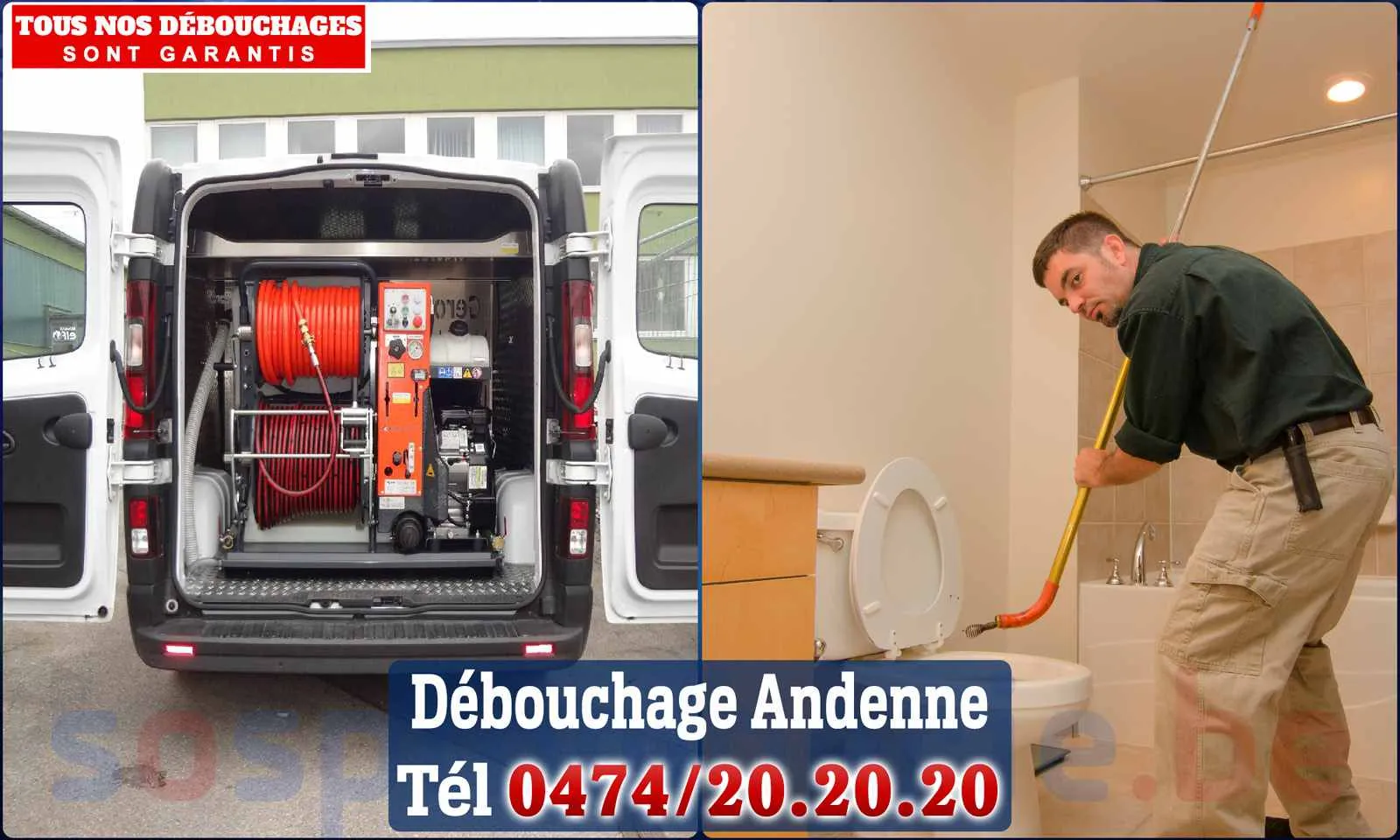 Débouchage canalisation Andenne - SOS Plomberie