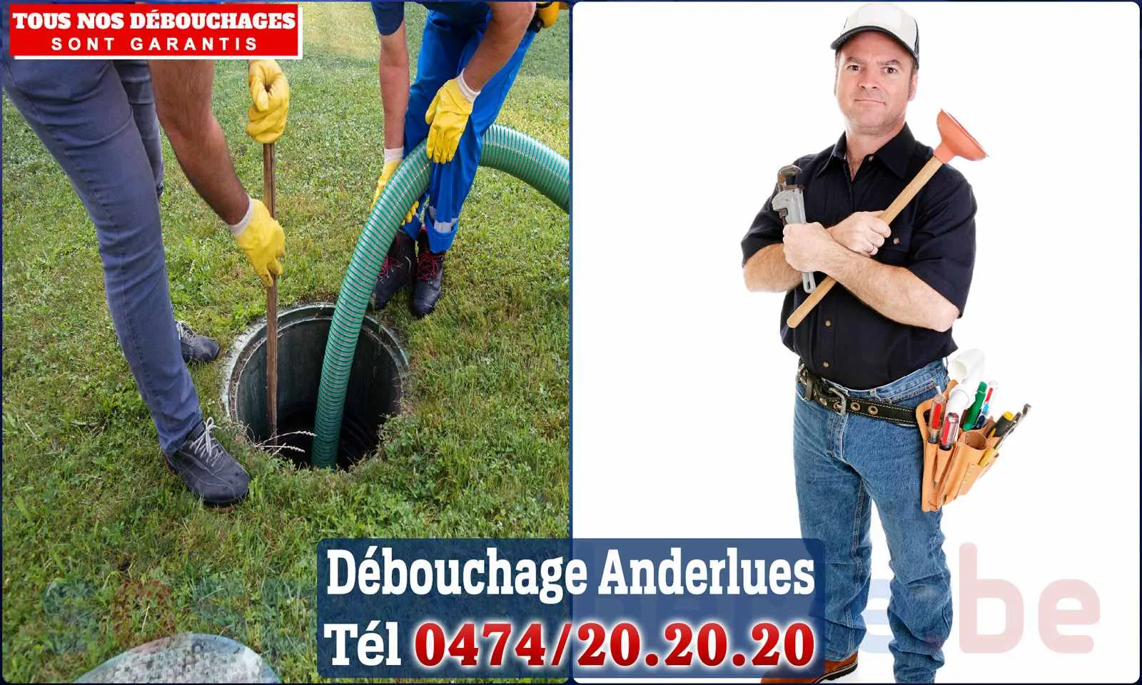 Débouchage canalisation Anderlues - SOS Plomberie