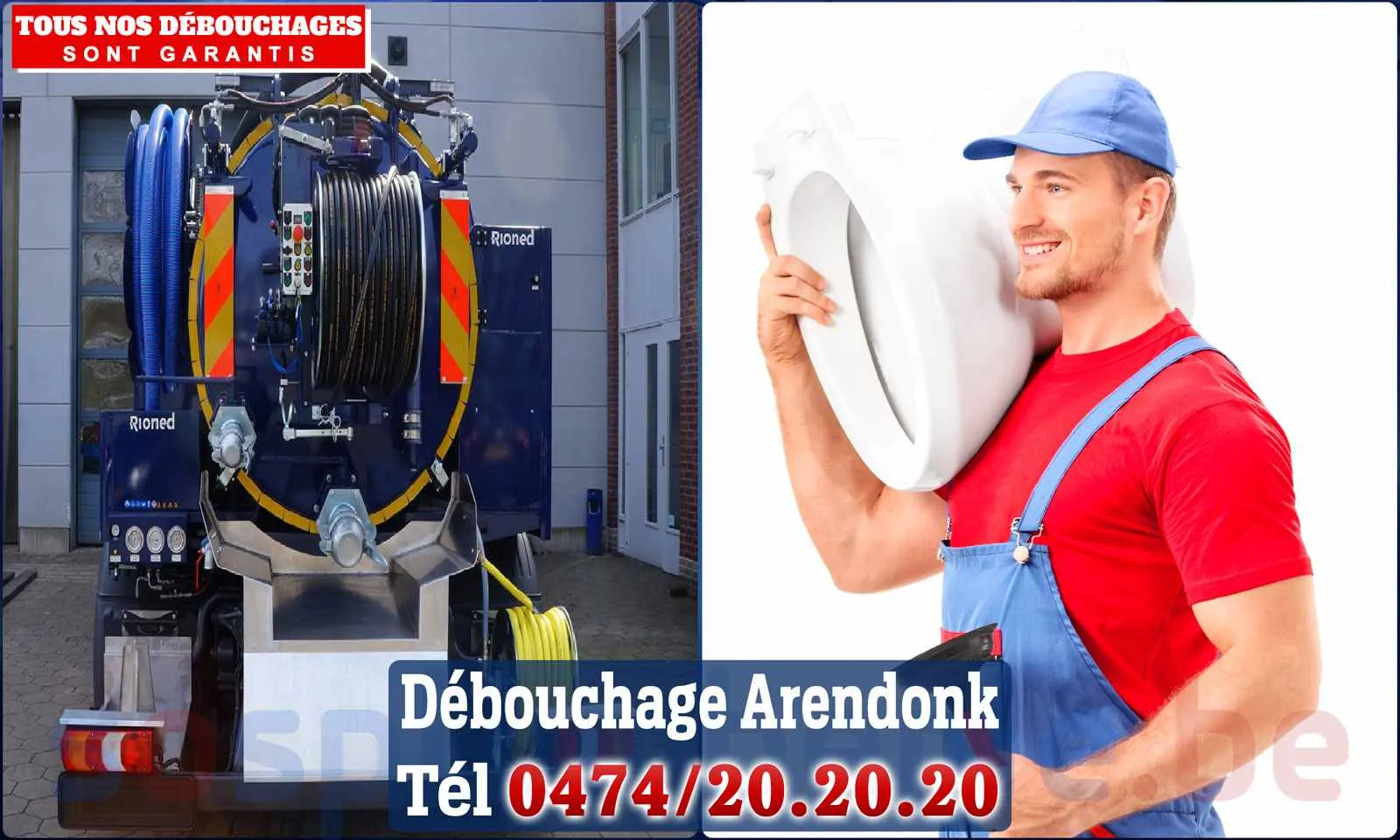 Débouchage canalisation Arendonk - SOS Plomberie