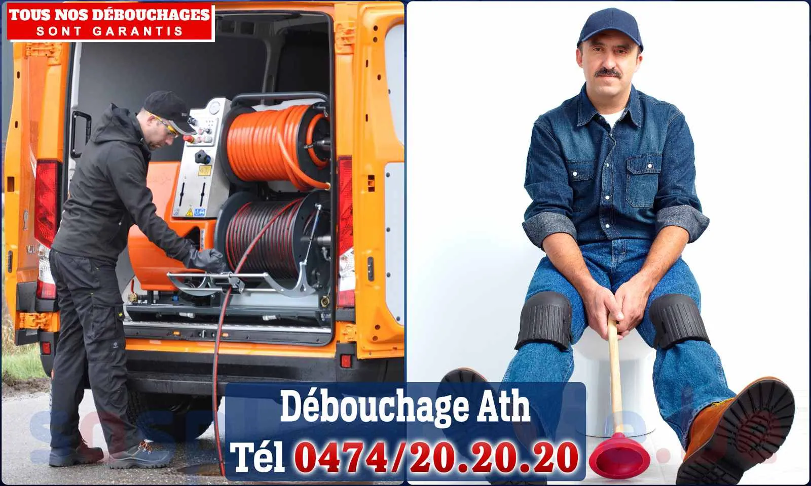 Débouchage canalisation Ath - SOS Plomberie