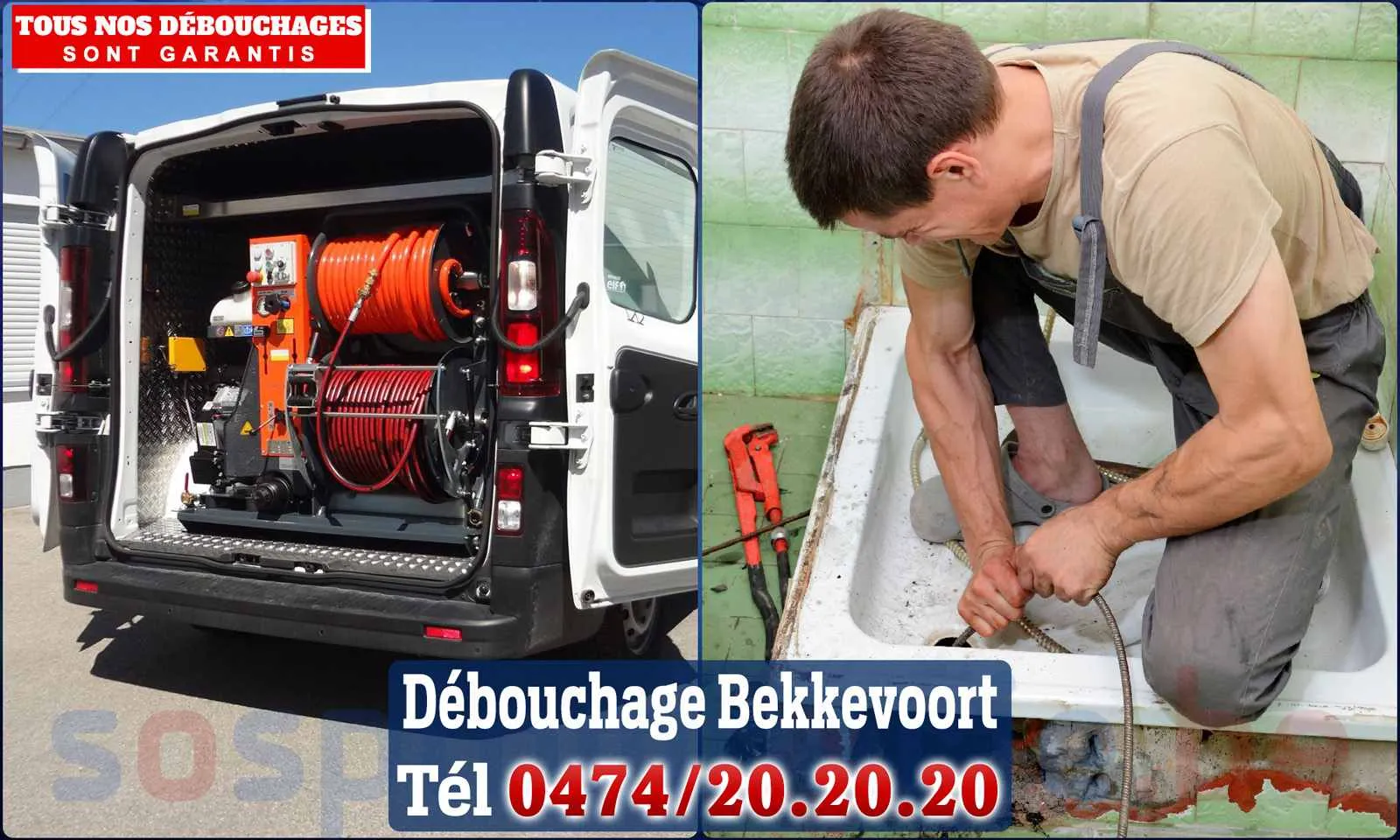 Débouchage canalisation Bekkevoort - SOS Plomberie