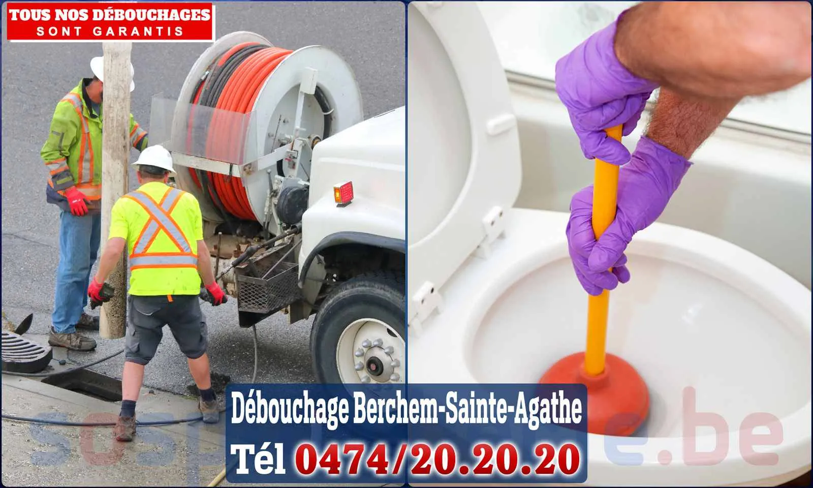 Débouchage canalisation Berchem-Sainte-Agathe - SOS Plomberie