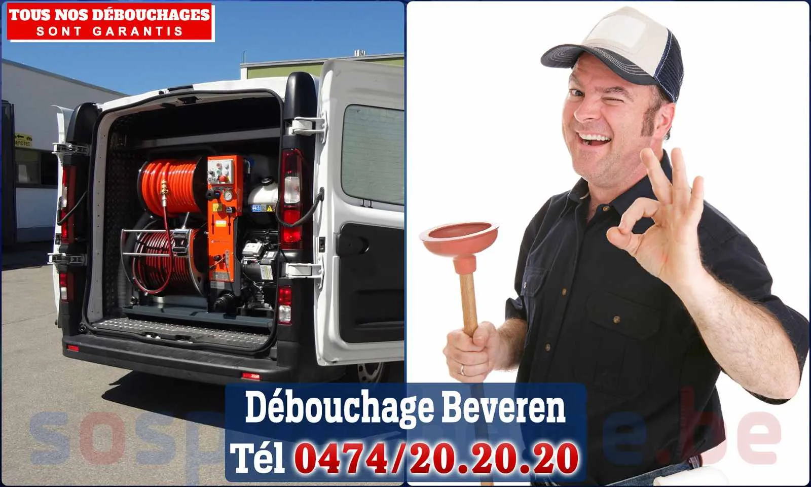 Débouchage canalisation Beveren - SOS Plomberie