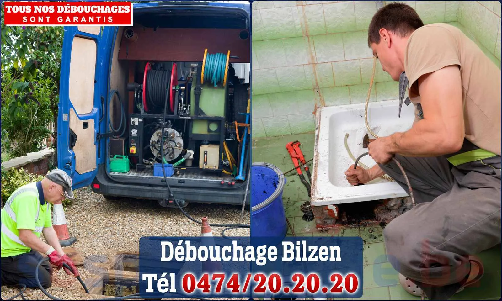 Débouchage canalisation Bilzen - SOS Plomberie