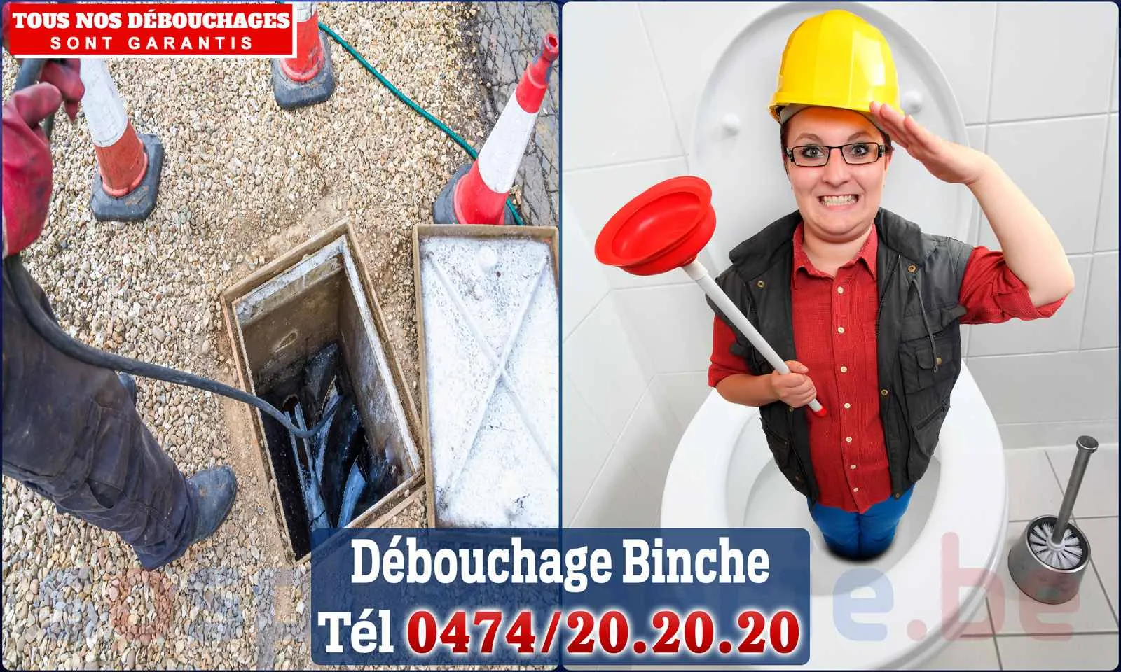 Débouchage canalisation Binche - SOS Plomberie