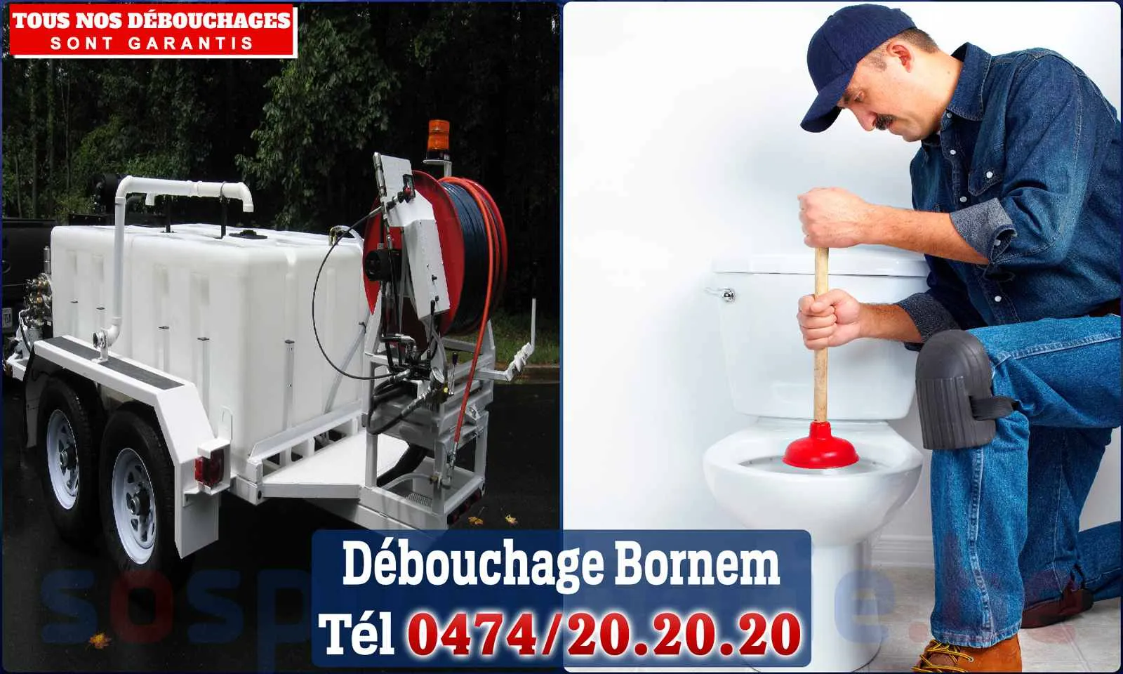 Débouchage canalisation Bornem - SOS Plomberie