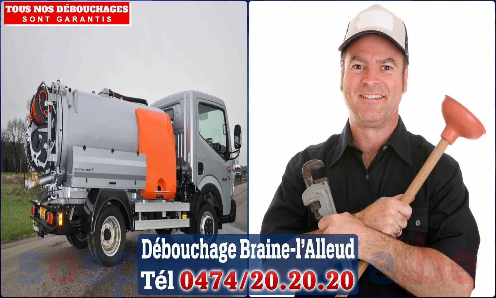 Débouchage canalisation Braine-l'Alleud - SOS Plomberie