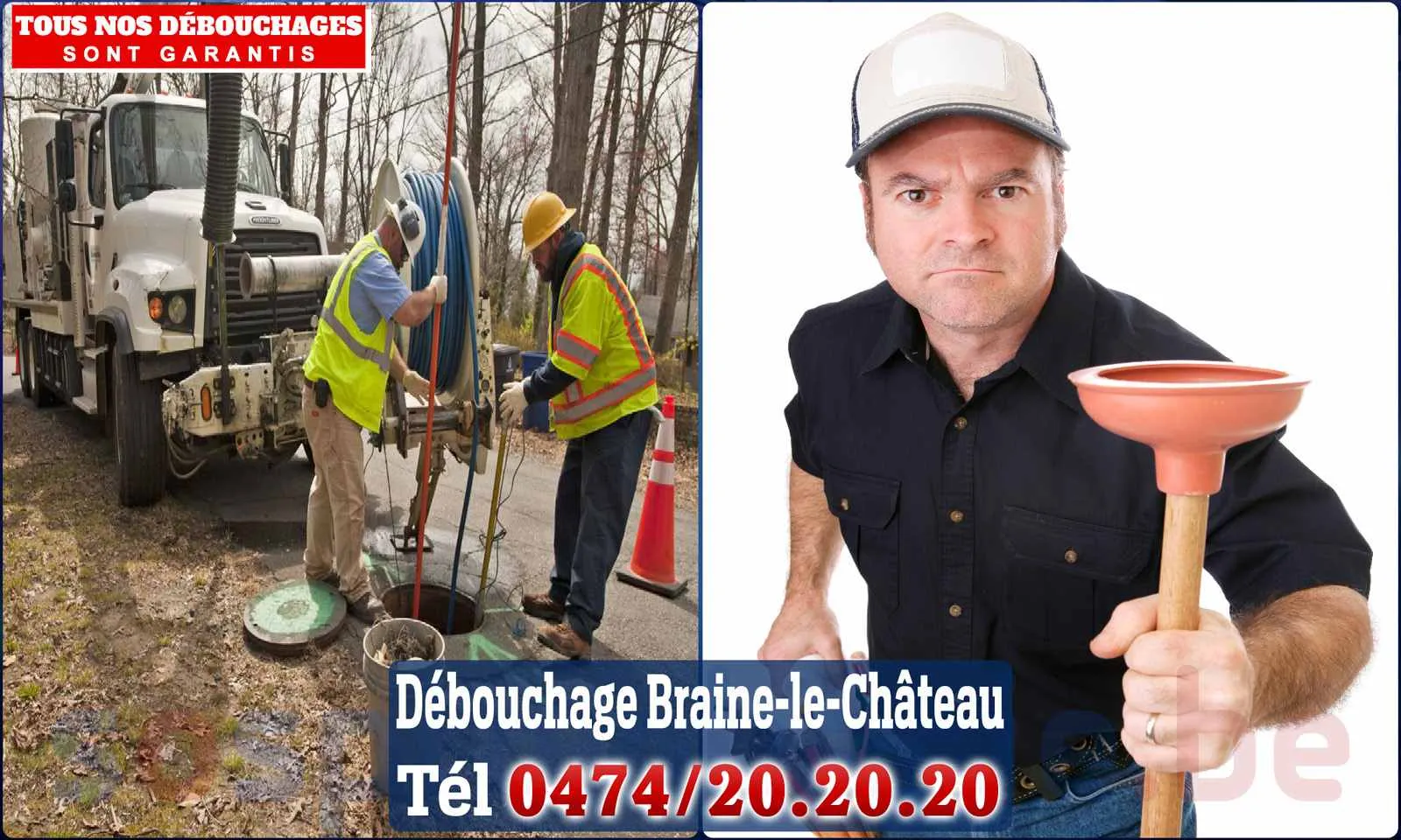 Débouchage canalisation Braine-Le-Château - SOS Plomberie