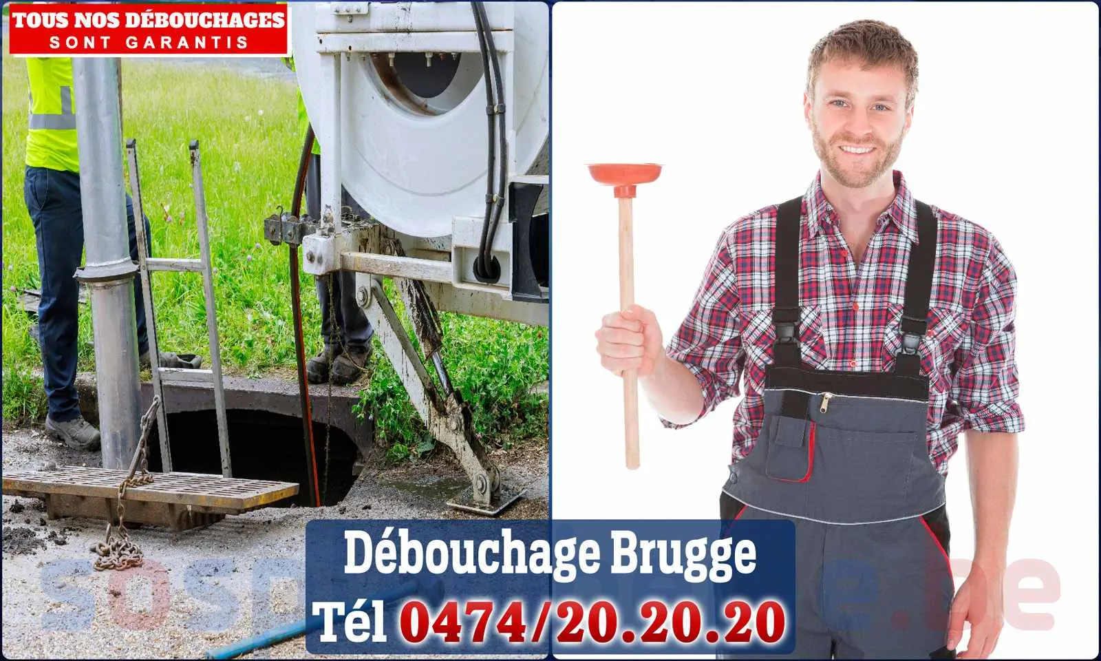 Débouchage canalisation Brugge - SOS Plomberie