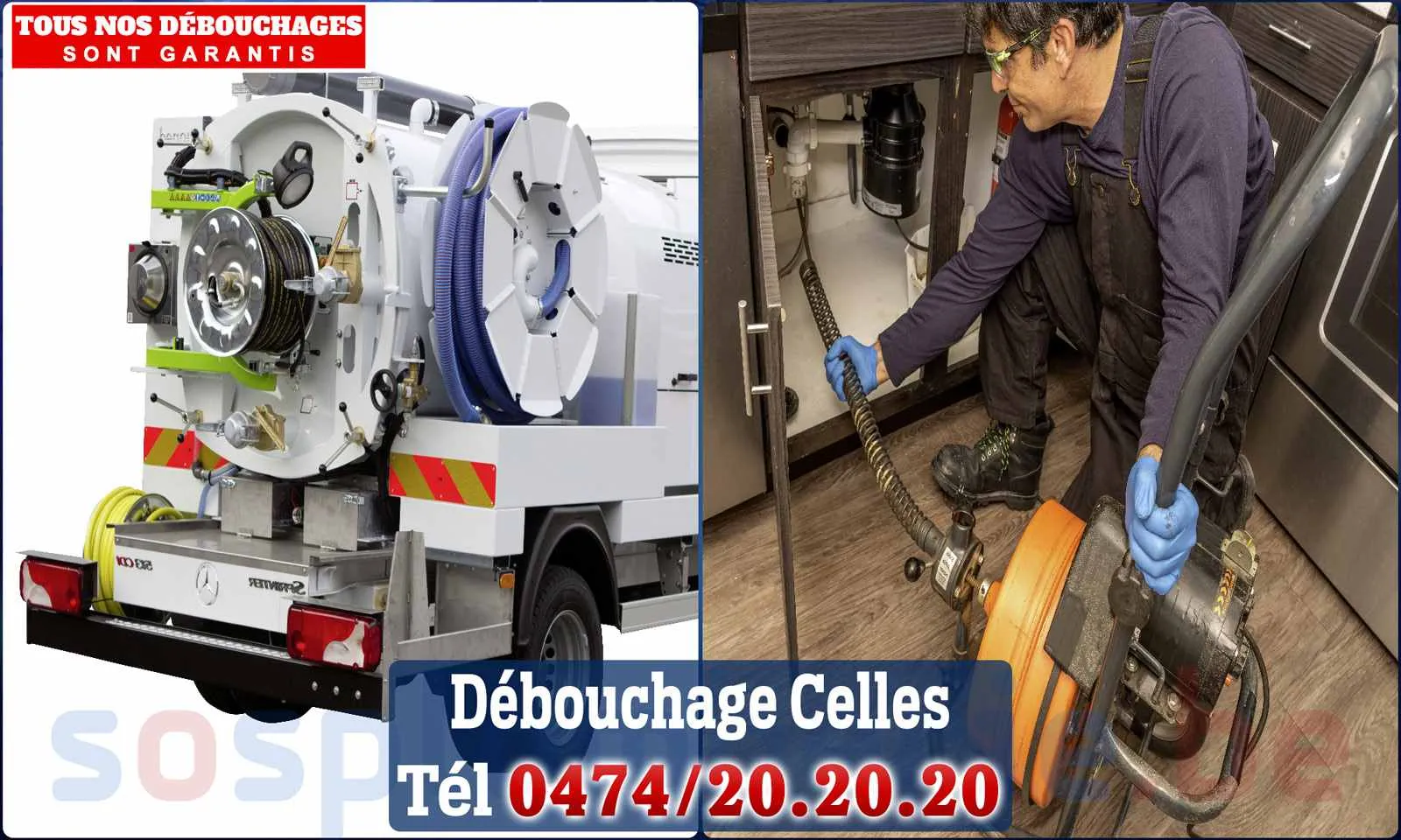 Débouchage canalisation Celles - SOS Plomberie