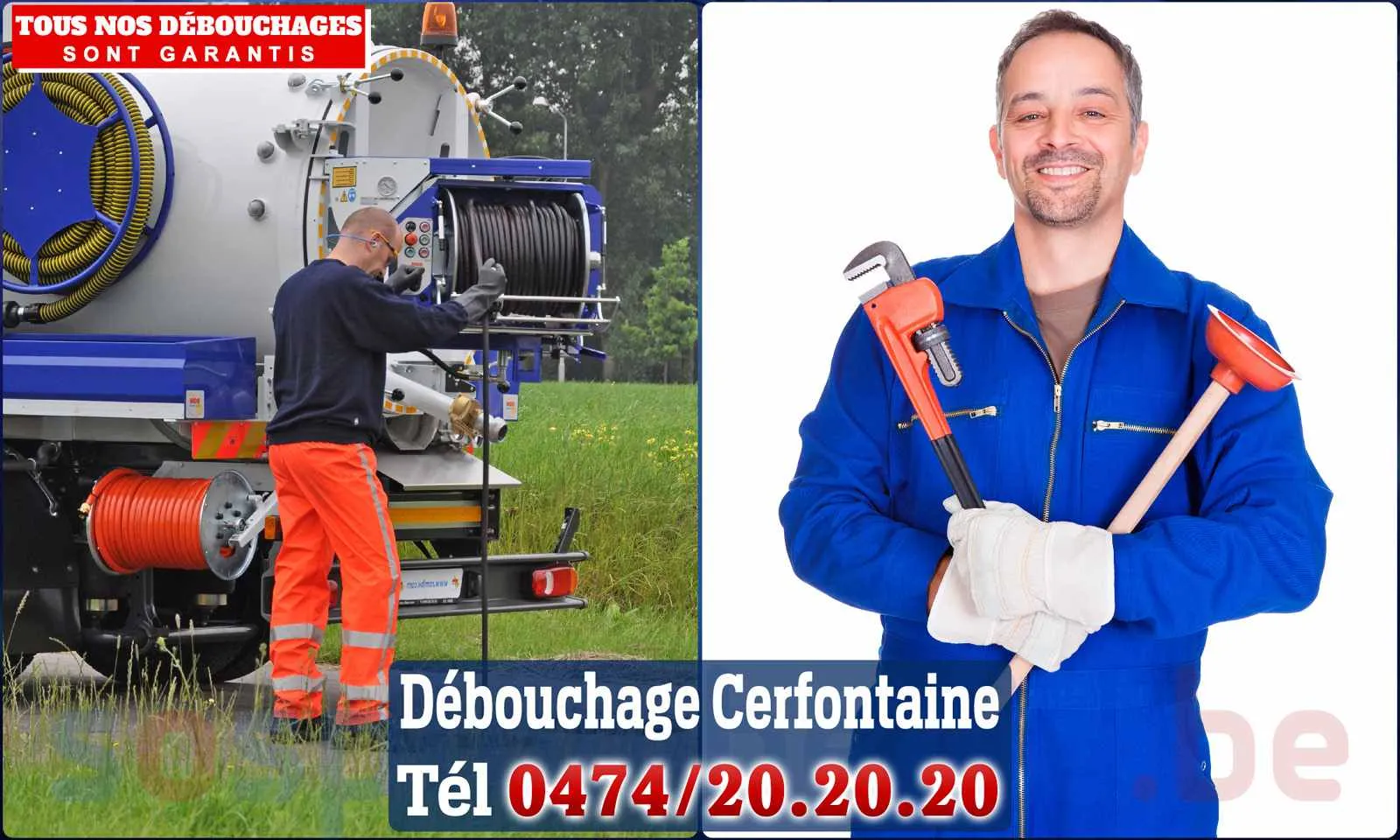 Débouchage canalisation Cerfontaine - SOS Plomberie