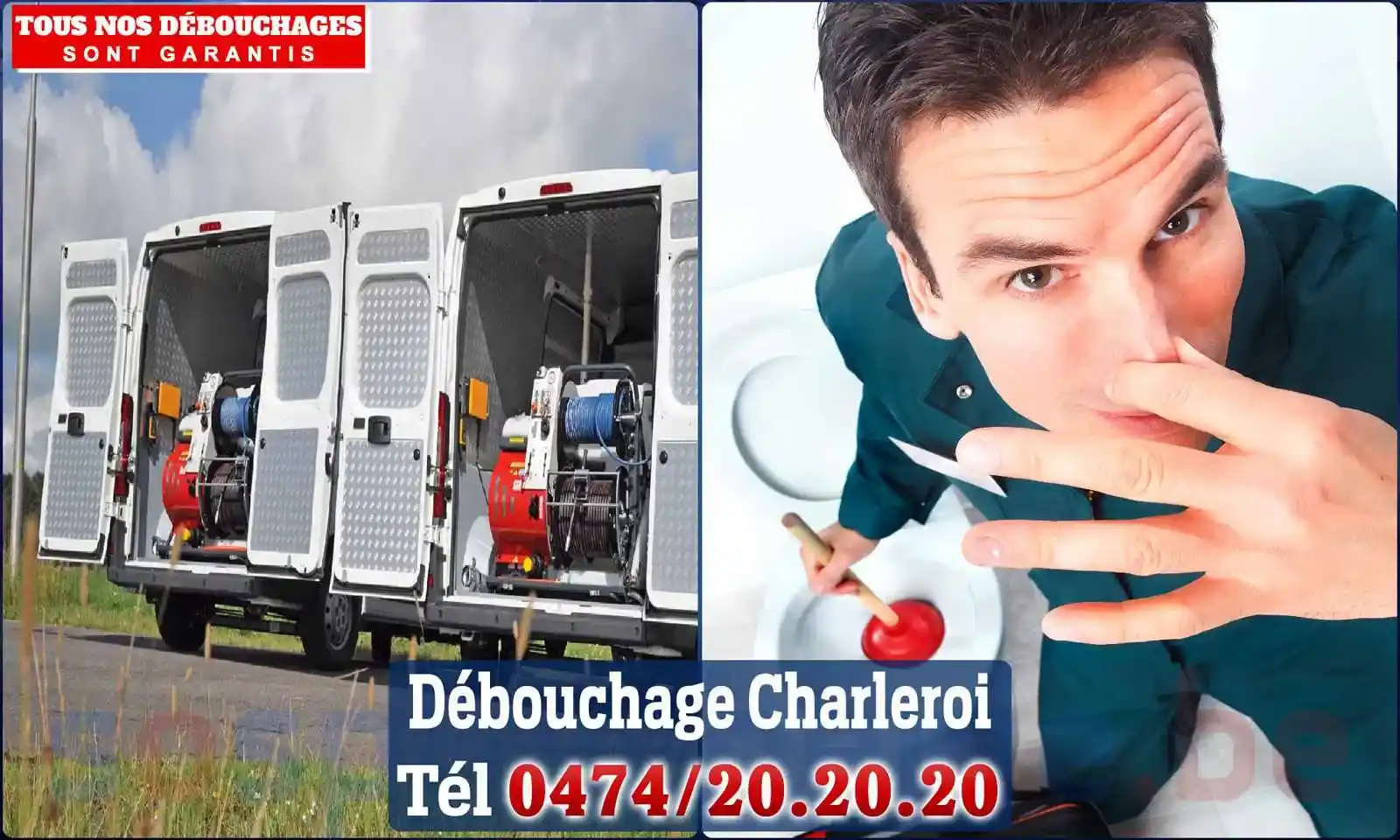 Débouchage canalisation Charleroi - SOS Plomberie