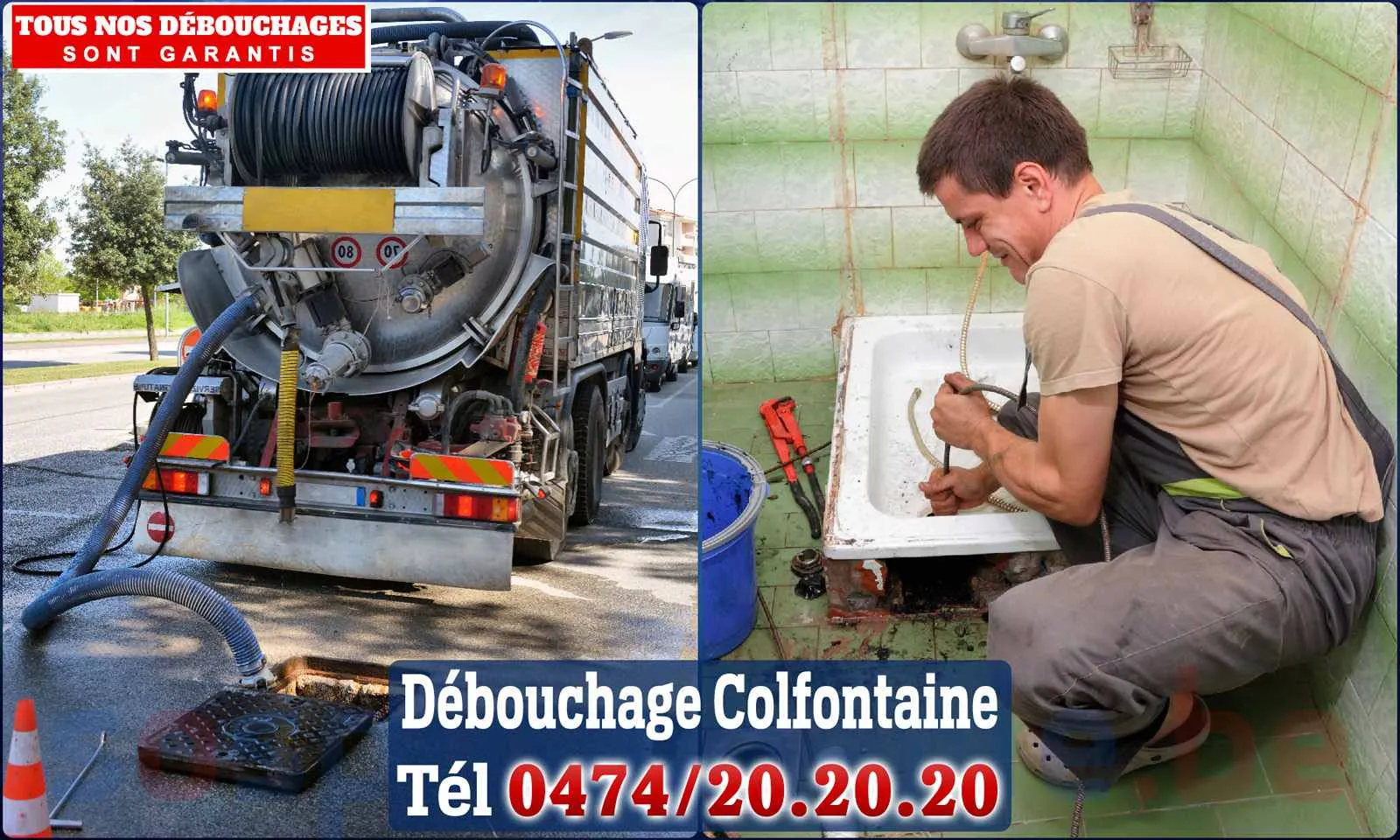 Débouchage canalisation Colfontaine - SOS Plomberie