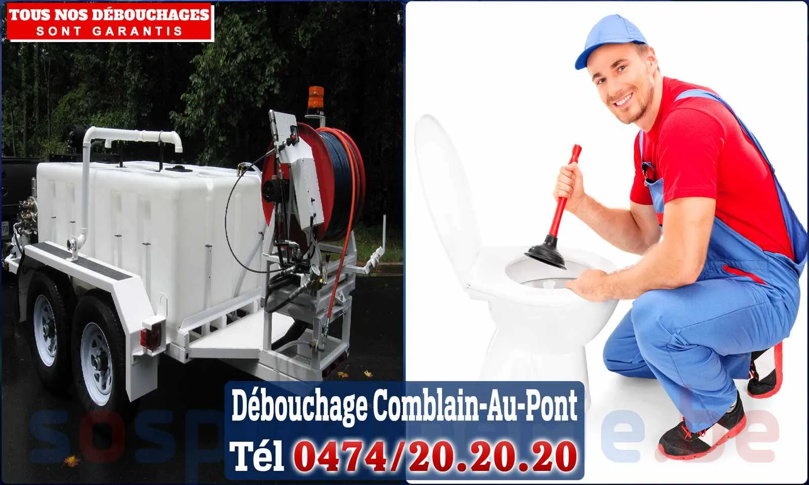 Débouchage canalisation Comblain-au-Pont - SOS Plomberie