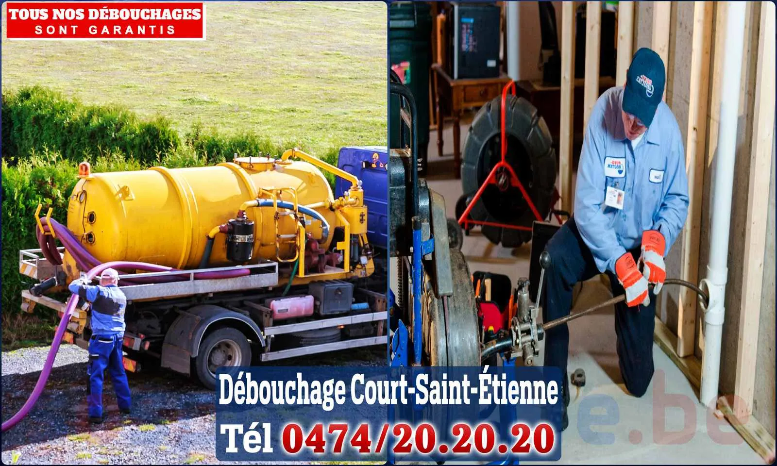 Débouchage canalisation Court-Saint-Etienne - SOS Plomberie